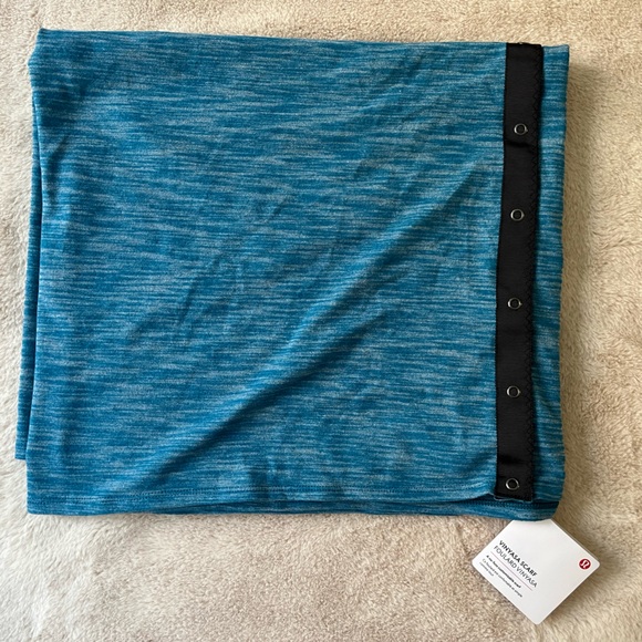 NWT Lululemon Vinyasa Scarf Heathered Tofino Teal Blue Rulu - Picture 3 of 11